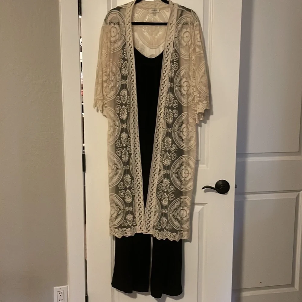 UMGEE off white Lace Kimono size small - Picture 3 of 3